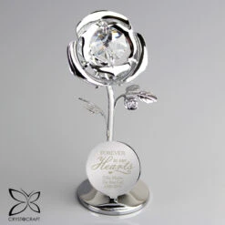Personalised ‘Forever In Our Hearts’ Crystocraft Rose Ornament -Yankee Candle Sales p0104k43 3