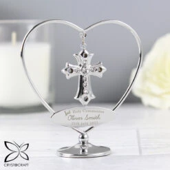 Personalised 1st Holy Communion Crystocraft Cross Ornament -Yankee Candle Sales p0104k59 pmc personalised 1st holy communion crystocraft cross ornament 2