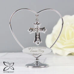 Personalised 1st Holy Communion Crystocraft Cross Ornament -Yankee Candle Sales p0104k59 pmc personalised 1st holy communion crystocraft cross ornament 7