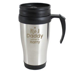 Personalised No.1 Daddy Travel Mug -Yankee Candle Sales p0104m30 personalised no.1 daddy travel mug 4