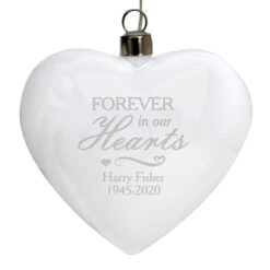 Personalised 'Forever In Our Hearts' LED Hanging Glass Heart 5 Personalised 'Forever In Our Hearts' LED Hanging Glass Heart -Yankee Candle Sales p0107f87 1