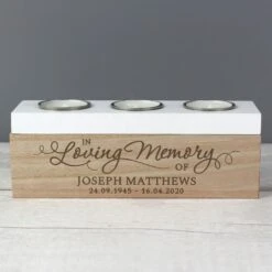 Personalised ‘In Loving Memory’ Triple Tea Light Box -Yankee Candle Sales p0111c43 pmc personalised in loving memory triple tea light box 3