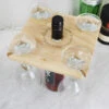 Personalised ‘Time For Wine’ Four Wine Glass Holder & Bottle Holder