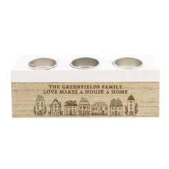Personalised HOME Triple Tea Light Box -Yankee Candle Sales p0111e55 pmc personalised home triple tea light box 5
