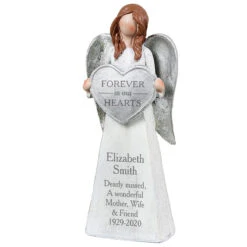 Personalised ‘Forever In Our Hearts’ Memorial Angel Ornament -Yankee Candle Sales p011395 1