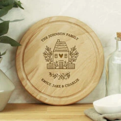 Personalised HOME Round Chopping Board -Yankee Candle Sales p011508 pmc personalised home round chopping board 1