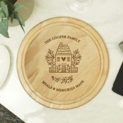 Personalised HOME Round Chopping Board -Yankee Candle Sales p011508 pmc personalised home round chopping board 6