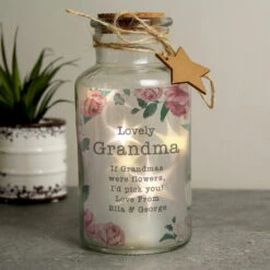 Personalised Floral Watercolour LED Glass Jar -Yankee Candle Sales p050733 personalised floral watercolour led glass jar 2
