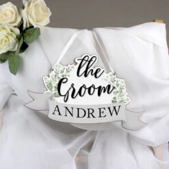 Personalised ‘The Groom’ Wooden Hanging Decoration 8 Personalised ‘The Groom’ Wooden Hanging Decoration -Yankee Candle Sales p071194 personalised the groom wooden hanging decoration 4