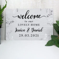Personalised Welcome Metal Sign -Yankee Candle Sales p0804a64 personalised welcome metal sign 4