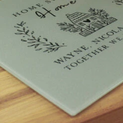 Personalised HOME Glass Chopping Board Worktop Saver -Yankee Candle Sales p080802 pmc personalised home glass chopping board worktop saver 4