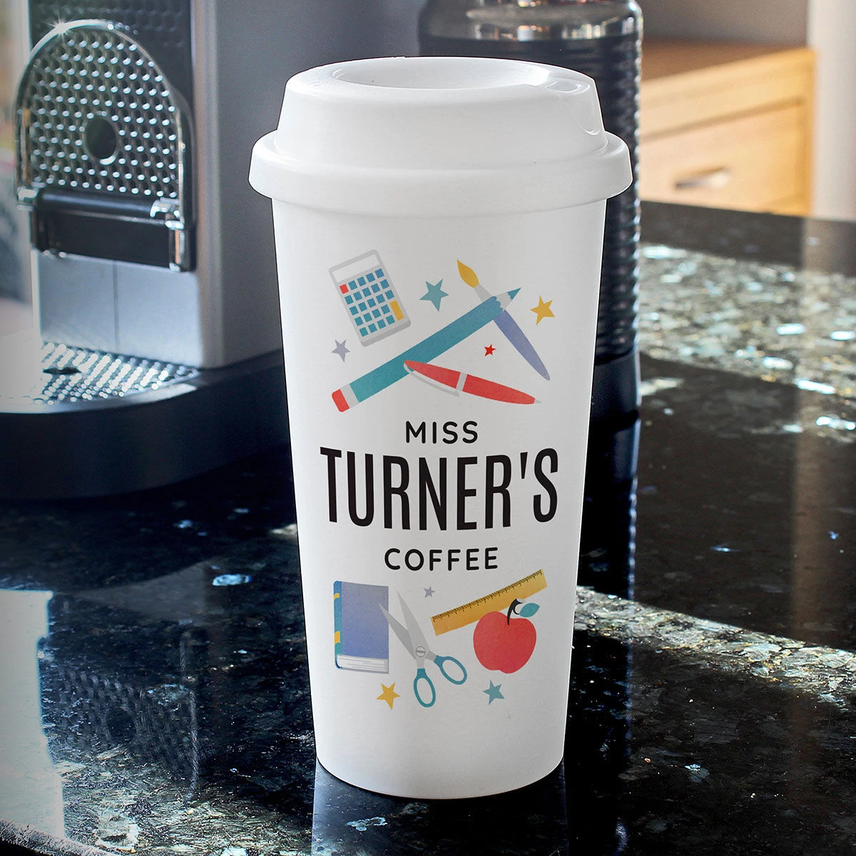 Personalised Teachers Insulated Eco Travel Cup 1 Personalised Teachers Insulated Eco Travel Cup