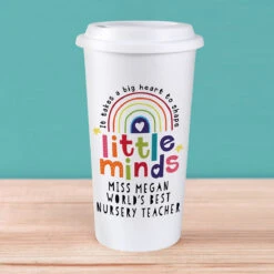 Personalised Teacher ‘Shape Little Minds’ Travel Mug -Yankee Candle Sales p0813b74