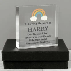 Rainbow Memorial Large Crystal Token 7 Rainbow Memorial Large Crystal Token -Yankee Candle Sales p1007e01 personalised rainbow memorial large crystal token 3