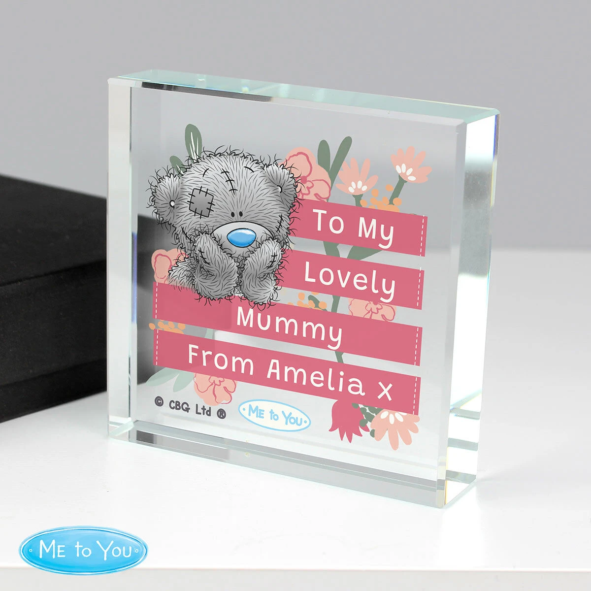 Me To You Personalised Floral Large Crystal Token 2 Me To You Personalised Floral Large Crystal Token - Image 2