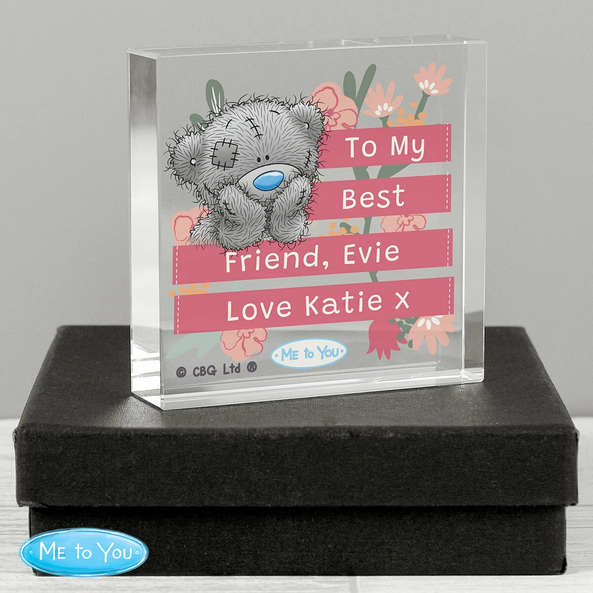 Me To You Personalised Floral Large Crystal Token 3 Me To You Personalised Floral Large Crystal Token - Image 3