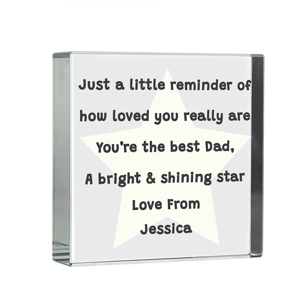 Personalised ‘Star Poem’ Large Crystal Token 3 Personalised ‘Star Poem’ Large Crystal Token - Image 3