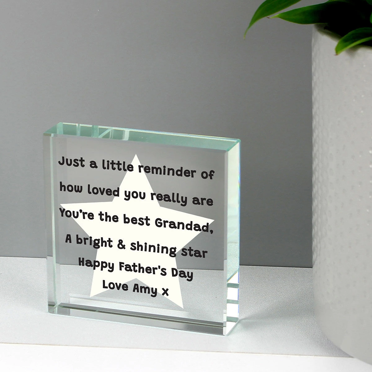 Personalised ‘Star Poem’ Large Crystal Token 2 Personalised ‘Star Poem’ Large Crystal Token - Image 2