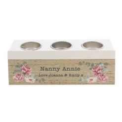 Personalised Floral Watercolour Triple Tealight Holder 9 Personalised Floral Watercolour Triple Tealight Holder -Yankee Candle Sales p1011f39 personalised floral watercolour triple tealight holder 5