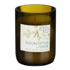 Paddywax Eco 226g Eucalyptus And Sage Green Recycled Glass Soy Candle -Yankee Candle Sales paddywax eg13eu eco eucalyptus sage recycled glass candle 02
