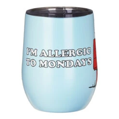 House Of Disaster Peanuts ‘I’m Allergic To Mondays’ Travel Tumbler -Yankee Candle Sales peacupmo house of disaster peanuts im allergic to mondays travel tumbler 02