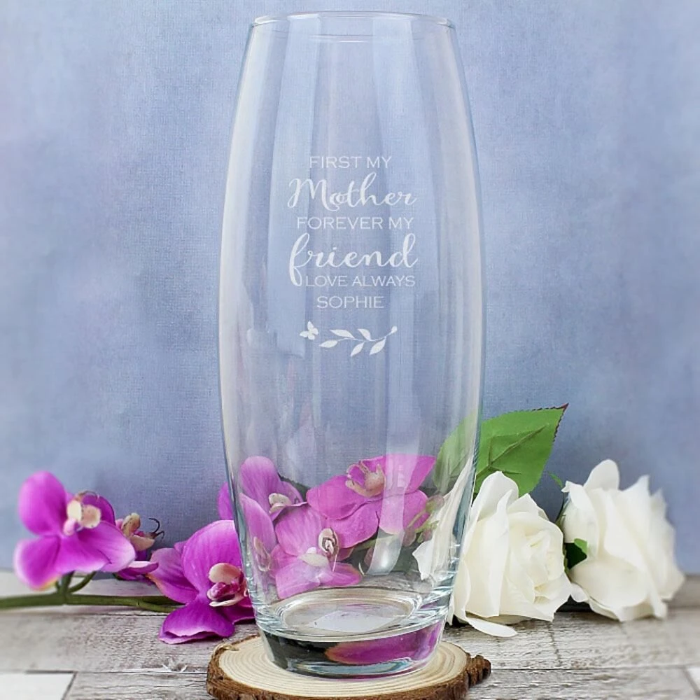 Personalised ‘First My Mother, Forever My Friend’ Bullet Vase 2 Personalised ‘First My Mother, Forever My Friend’ Bullet Vase - Image 2