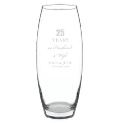 Personalised Anniversary Glass Bullet Vase -Yankee Candle Sales personalised memento company p0107e81 anniversary bullet vase 2