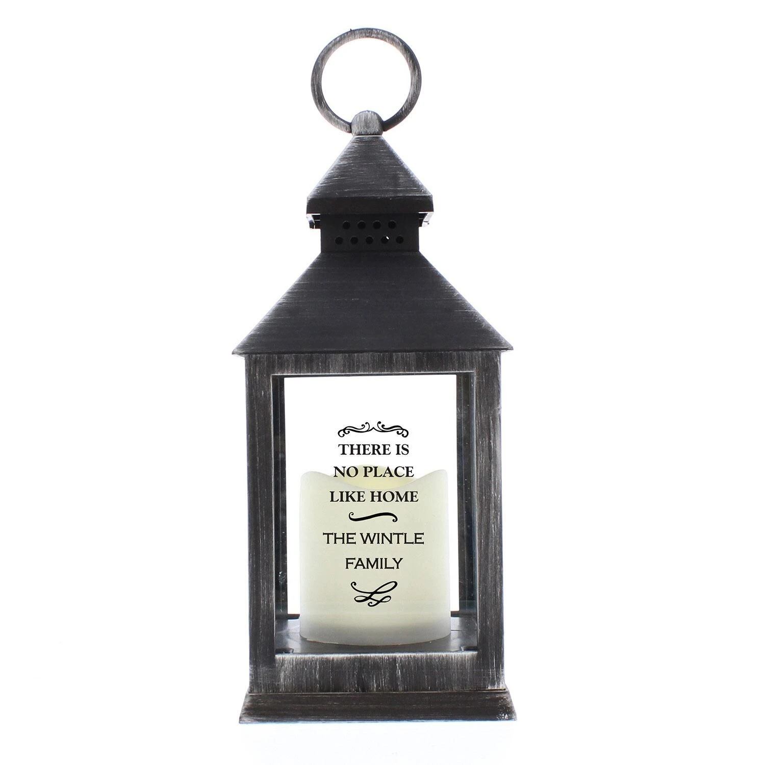 Personalised Antique Scroll Rustic Black Lantern 5 Personalised Antique Scroll Rustic Black Lantern - Image 5