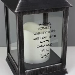 Personalised Antique Scroll Rustic Black Lantern 8 Personalised Antique Scroll Rustic Black Lantern -Yankee Candle Sales pmc p1007c18 black lantern 4