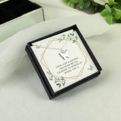 Personalised Botanical Sentiment Butterfly Necklace -Yankee Candle Sales pmc personalised p0102z23 botanical sentiment butterfly 3