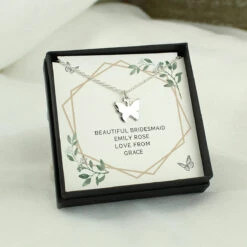 Personalised Botanical Sentiment Butterfly Necklace -Yankee Candle Sales pmc personalised p0102z23 botanical sentiment butterfly 4