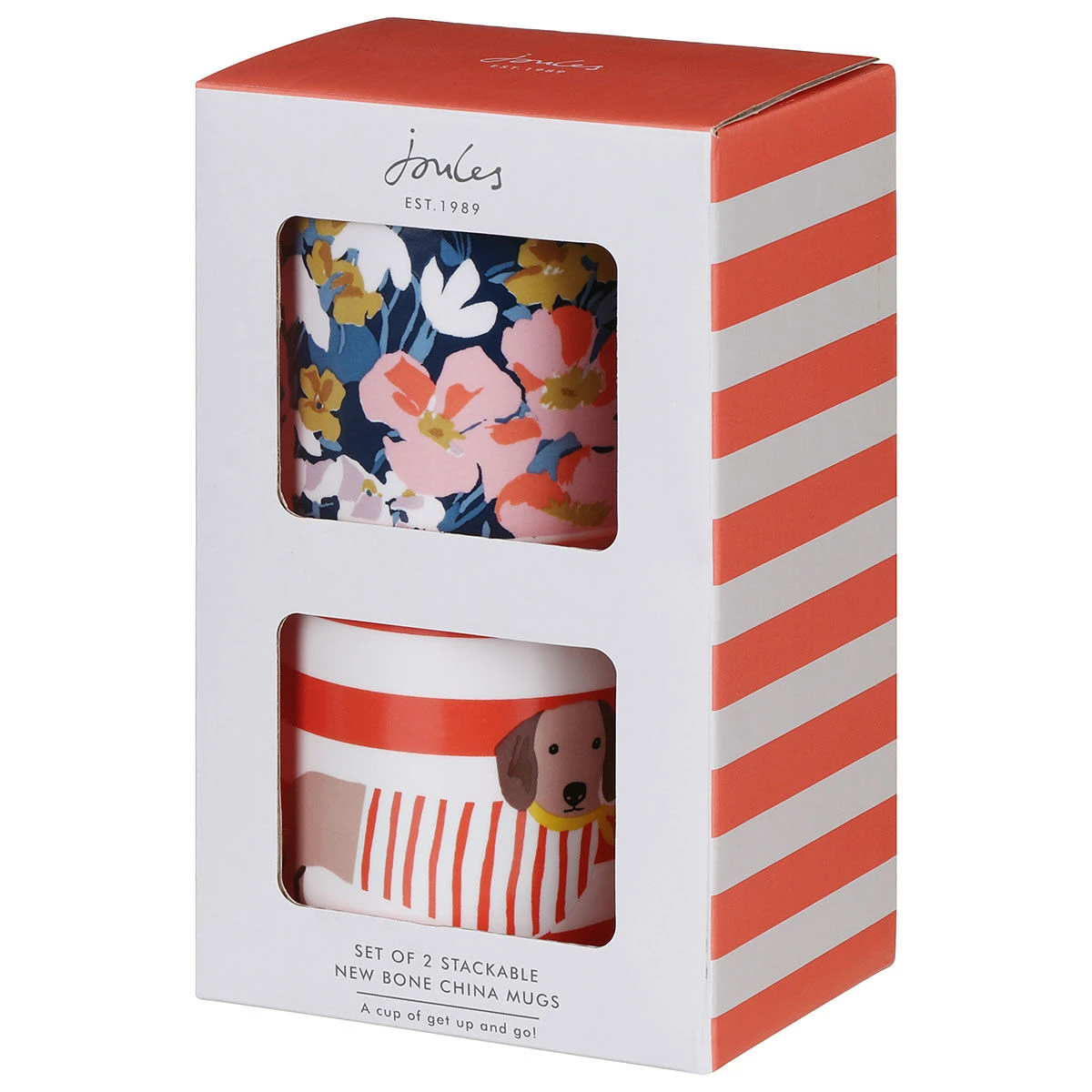 Joules The Bright Side Set Of Two Stackable Mugs 2 Joules The Bright Side Set Of Two Stackable Mugs - Image 2
