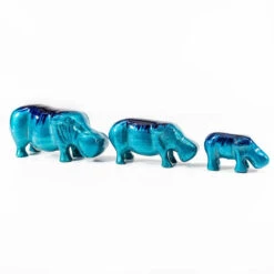 Tilnar Art Aluminark Brushed Aqua Large Hippo -Yankee Candle Sales tilnar art aluminark brushed aqua hippo group