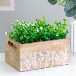 Transomnia Small Wooden Meadow Flowers Trug 7 Transomnia Small Wooden Meadow Flowers Trug -Yankee Candle Sales transomnia boxx226 meadow flowers small wooden trug lifestyle 3
