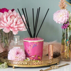 Sara Miller Chelsea Pink Sandalwood, Cardamom And Oud 200ml Reed Diffuser 8 Sara Miller Chelsea Pink Sandalwood, Cardamom And Oud 200ml Reed Diffuser -Yankee Candle Sales wax lyrical sm2203 sara miller chelsea pink 200ml reed diffuser lifestyle