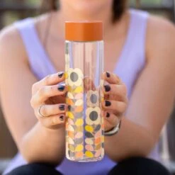 Orla Kiely Multi Stem Glass Water Bottle 6 Orla Kiely Multi Stem Glass Water Bottle -Yankee Candle Sales wild and wolf ok604 orla kiely glass water bottle 3