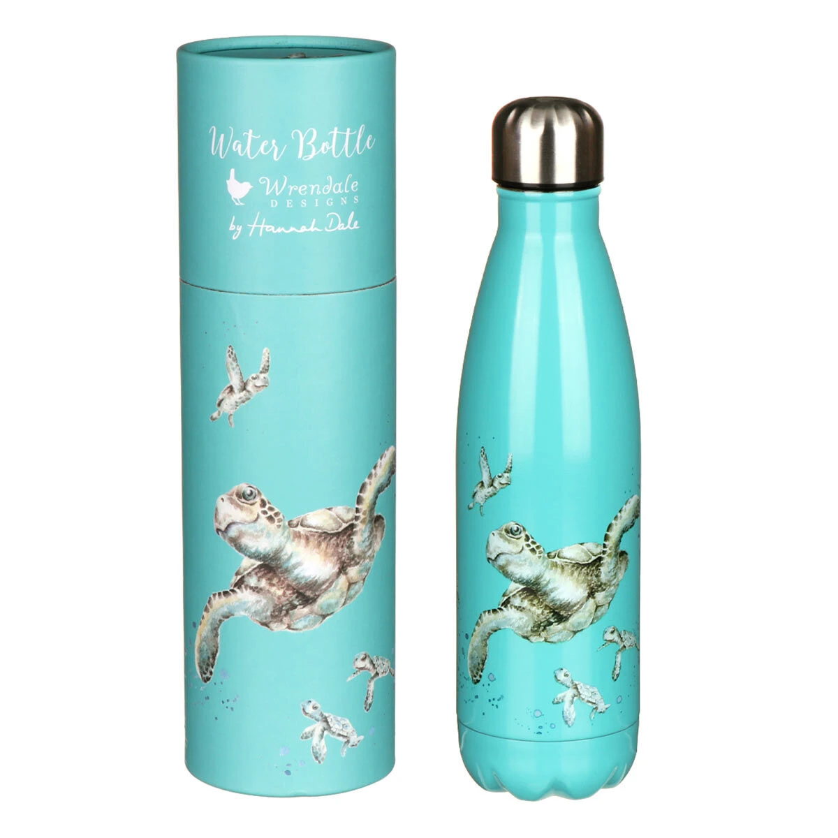 Wrendale 'Swimming School' Turtle 500ml Water Bottle 1 Wrendale 'Swimming School' Turtle 500ml Water Bottle