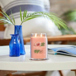 Yankee Candle Tropical Breeze Signature Large Jar Candle -Yankee Candle Sales yankee candle 1629985e tropical breeze signature large jar candle lifestyle 2