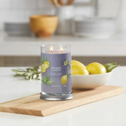Yankee Candle Black Tea & Lemon Signature Large Tumbler Candle -Yankee Candle Sales yankee candle 1630046e black tea lemon signature large tumbler candle lifestyle 1