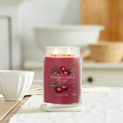 Yankee Candle Black Cherry Signature Large Jar Candle -Yankee Candle Sales yankee candle 1701380e black cherry signature large jar candle lifestyle 1