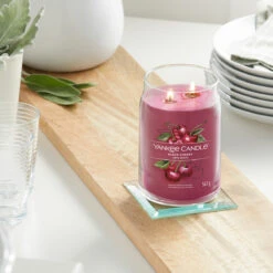 Yankee Candle Black Cherry Signature Large Jar Candle -Yankee Candle Sales yankee candle 1701380e black cherry signature large jar candle lifestyle 2