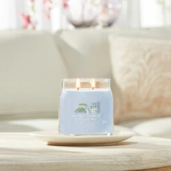 Yankee Candle A Calm & Quiet Place Signature Medium Jar Candle -Yankee Candle Sales yankee candle 1701384e a calm quiet place signature medium jar candle lifestyle 1