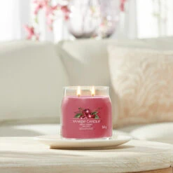 Yankee Candle Black Cherry Signature Medium Jar Candle -Yankee Candle Sales yankee candle 1701391e black cherry signature medium jar candle lifestyle 1